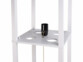 Lampe sur pied e27 avec étagères coloris blanc