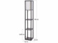 Lampe sur pied avec rangement douille e27 coloris noir