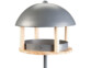 Mangeoire pour oiseaux sur piquet avec toit en métal Royal Gardineer. Spacieuse et ouverte sur tout le pourtour pour un accès facile