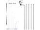 Support sur pied modulable jusqu'à 150 cm pour lampe magnétique