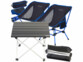 Table d'appoint pliable avec 2 chaises de camping pliable, housse de transport pour table et 2 sacs de transport pour chaises