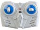 Télécommande grise et bleu design robot avec 2 leviers, interrupteur Marche/Arrêt et LED de statut, alimentée par 3 piles AAA 