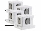 4 multiprises de jardin aspect pierre avec 4 prises de la marque Royal Gardineer