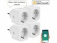 Pack de 4 prises connectées certifiées Apple HomeKit et commandes vocales SF-510 de la marque Luminea Home Control