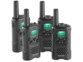 Pack de 4 talkies-walkies noirs à piles avec clips de fixation ceinture 