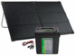 Panneau solaire 100 W compatible utilisation marine pliable en 2 parties avec câble adaptateur 1,5 m compatible MC4 vers Anderson et batterie lithium-fer-phosphate 768 Wh