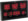 Horloge murale radio-pilotée à LED rouges