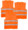 3 gilets de sécurité oranges