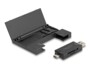 Lecteur de cartes DeLock noir avec étui ouvert et slots SD et MicroSD