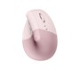 Périphérique de pointage Lift rose Logitech, vue du dessus avec boutons et molette