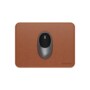 Tapis de souris Premium en tissu synthétique aspect cuir coloris marron de la marque Satechi