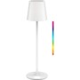 Lampe de table LED sans fil Goobay 38 cm blanc RGBW rechargeable
