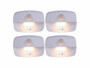 Quatre veilleuses LED blanches Lunartec avec détecteur de mouvement et lumière chaude