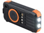 Batterie externe solaire et dynamo 20.000 mAh PB-830 avec câbles USB-C / USB-A / Lightning et charge induction Qi