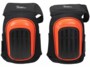 Paire de genouillères Newgen Medicals noires à coques orange sur fond blanc