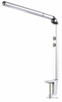lampe de bureau avec design moderne et fixation pince ou pied mode lampe de poche et couleur lumiere reglable lunartec
