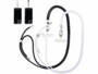 2 cordons tour de cou pour smartphone - coloris blanc & noir