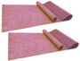 2 Tapis de yoga et de gymnastique double face en jute 183 x 61 cm