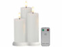 3 bougies LED effet flamme rechargeables télécommandées