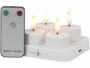 4 bougies chauffe-plat LED rechargeables et télécommandées
