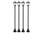 Pack de 4 lampadaires solaires de jardin avec capteurs de mouvement et d'obscurité 200 cm de la marque Royal Gardineer