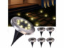 6 lampes solaires de sol LED blanc chaud