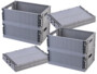 8 caisses de rangement empilables 43 x 29,5 x 16 cm