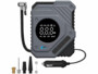 Compresseur d’air 12 V / 10,3 bar avec écran et lampe LED + accesoires vus de face