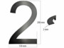 Numéro de maison en métal "2"