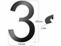Numéro de maison en métal "3"