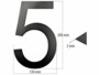Numéro de maison en métal "5"