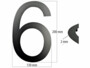 Numéro de maison en métal "6"