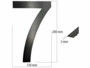Numéro de maison en métal "7"