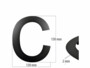 Numéro de maison en métal "C"