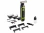 Pack avec rasoir sans fil, 3 lampes de rechanges, 4 sabots, brosse, bouteille d'huile, câble de chargement USB et mode d'emploi en français