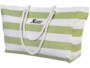 Sac de plage imperméable coloris vert blanc