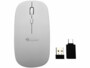 Souris sans fil rechargeable avec fonction bluetooth 5.2 et RF  blanche