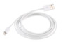 cable lightning certifié MFI blanc 2 m