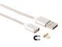 cable de chargement micro usb tressé avec dongle magnétique utilisable 2 sens longueur 1m Callstel