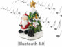 Haut parleur bluetooth intégré dans un sapin de noël avec père noël par Callstel