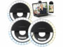 Lot de 3 anneaux LED sans fil avec éclairage CCT pour smartphone ou ordinateur portable.