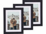 3 cadres photo 13 x 18 cm en acrylate coloris noir