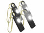 Pack de 4 porte-clés de sécurité 130 dB avec lampe de poche de la marque Semptec Urban Survival Technology