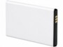 Batterie Simvalley 2000 mAh blanche à contacts dorés sur fond blanc