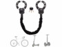 Cadenas à menottes pour trottinette électrique et vélo vu de face avec visuels vélos et trottinette
