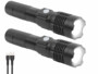 Pack de 2 lampes-torches LED rechargeables 800 lm en aluminium de la marque KryoLights