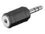 Adaptateur jack femelle 2,5 mm vers mâle 3,5 mm Goobay