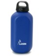 Gourde bleue avec bouchon noir de marque Laken