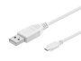 Câble USB-A vers Micro-USB - 1,80 m - Blanc Goobay