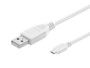 Câble USB-A vers Micro-USB - 60 cm - Blanc Goobay